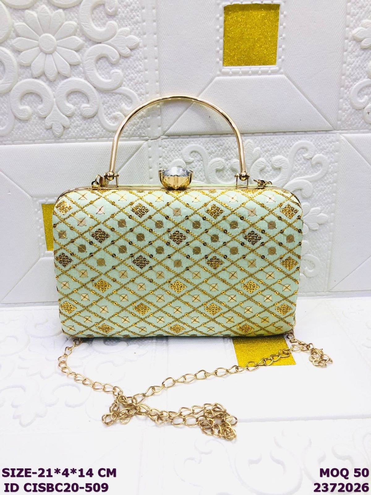 Premium Women Clutch Handbags with Sequin Embroidery, Luxury Evening Bags for Wedding Party and Festive Occasions Bulk Supplier