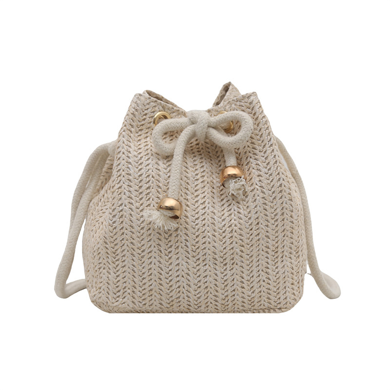 Xianghui Summer Beach Vacation Fashion Shoulder Chic Versatile Ins Lightweight Bucket Large Capacity Casual Shoulder Bag