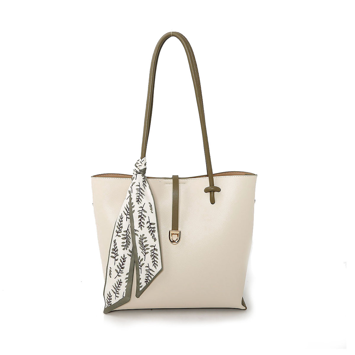 OEM ODM Factory High Quality Brand New Luxurious Waterproof PVC Ladies Handbag with Silk Scarf Handle and Carrying Bag