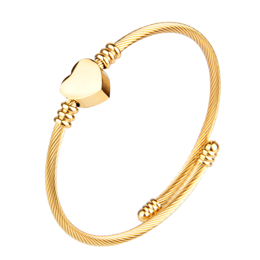 Jewelry Gift Accessories Wholesale Various Heart Shaped Creative Combination Gold Plated Stainless Steel Bracelets for Women