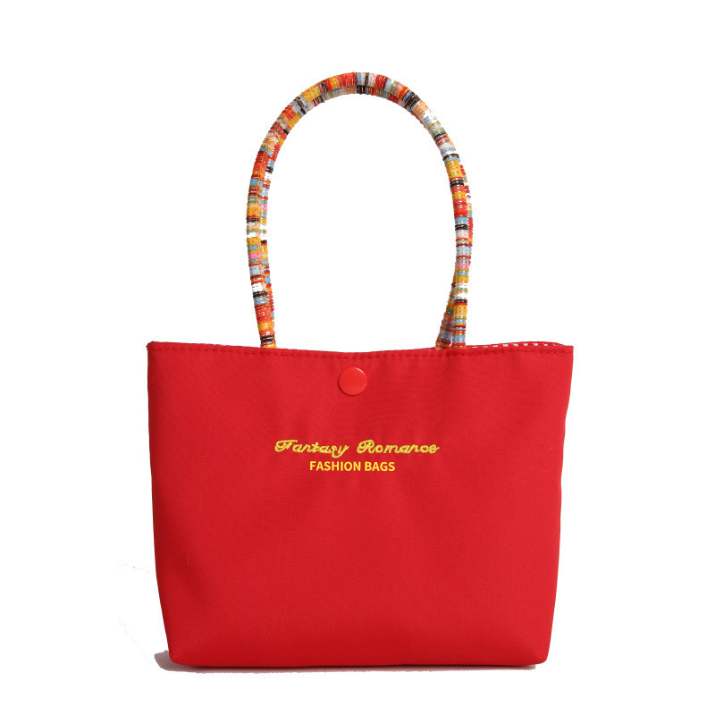 Xianghui Cute Solid Color Gift Bag Phone Bag Small Handheld Bag Portable Versatile Color Block Touch up Practical Outing Souvenir Bag