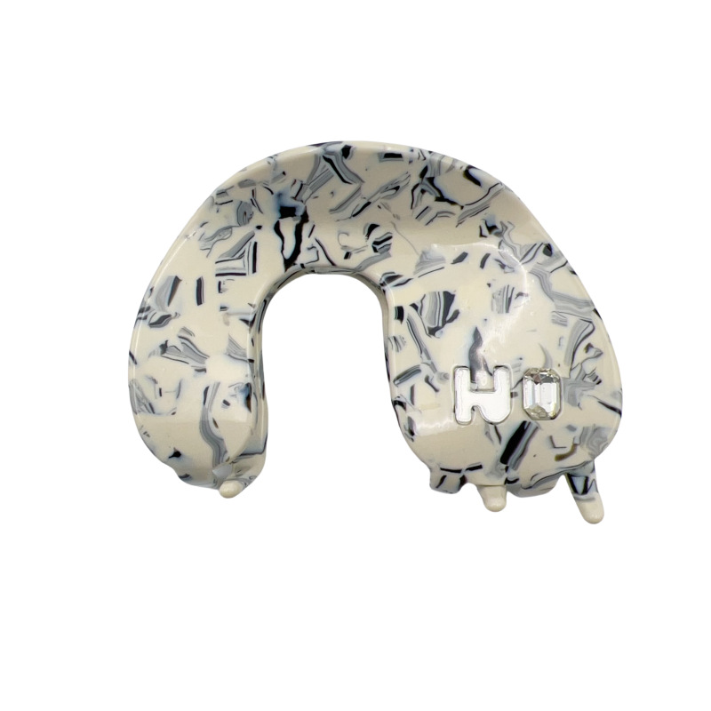 Influencer Women's Casual Handmade U-Shaped Acetate Hair Clip Back of Head Large Shark Updo Hair Grip Jinglan C-zj-034