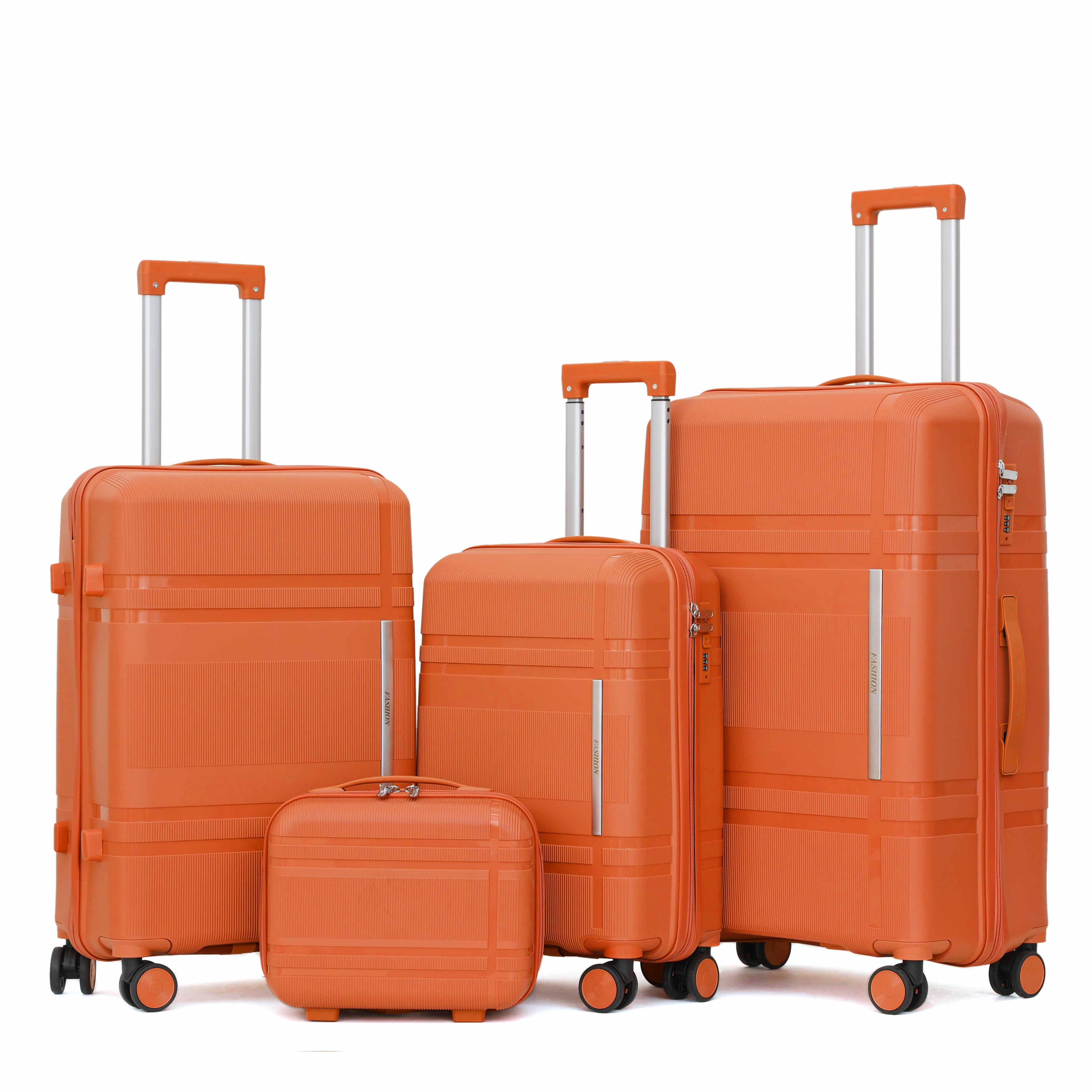Unisex PP Luggage Sets 20'' 24'' 28'' Hard Shell Spinner 3-Piece Outdoor Travel Collection. Big Capacity Waterproof Luggage Sets