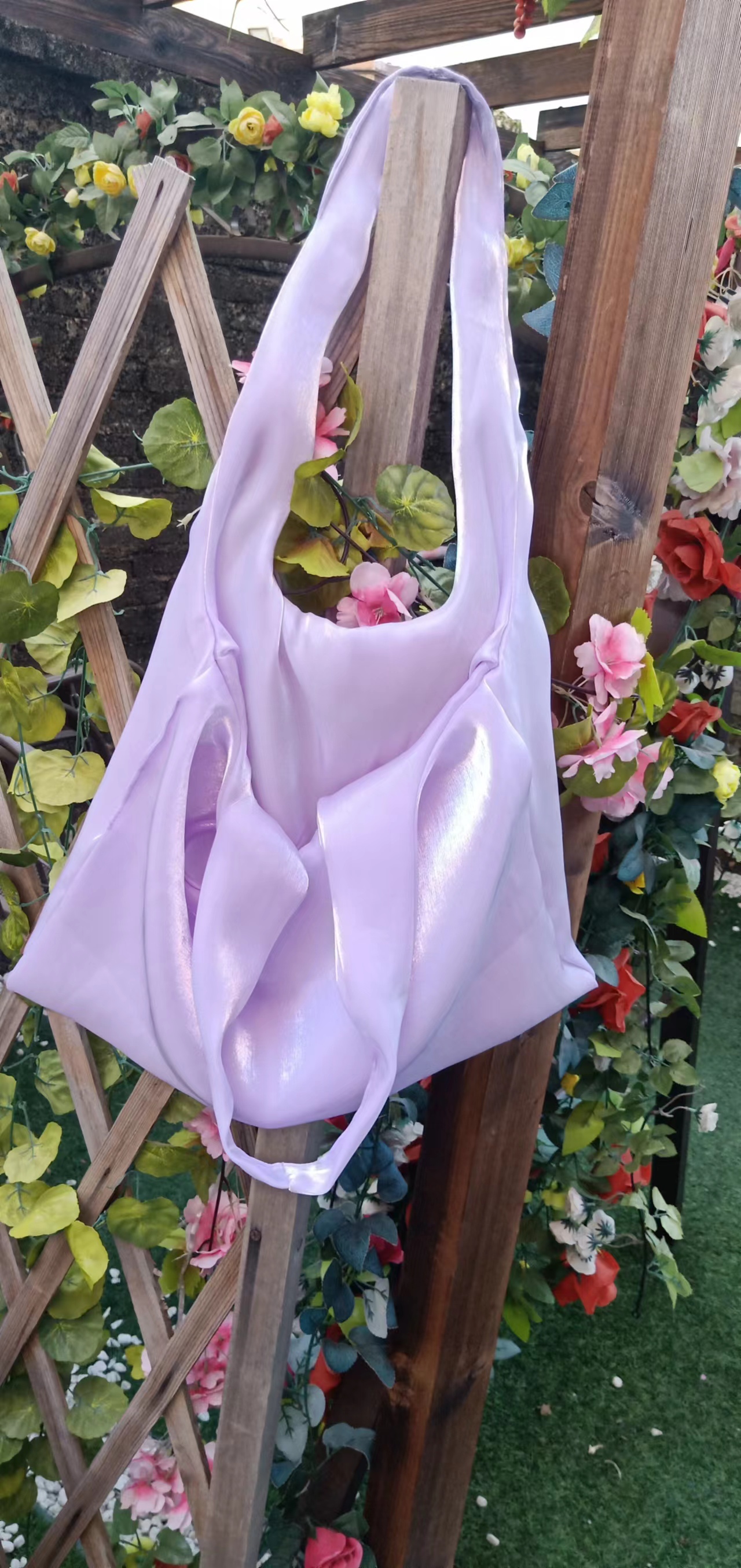 Luxury Customize Label Promotional Durable Organza Shopping Bag Luxury Soft Gift Handbag Promotion Handbag