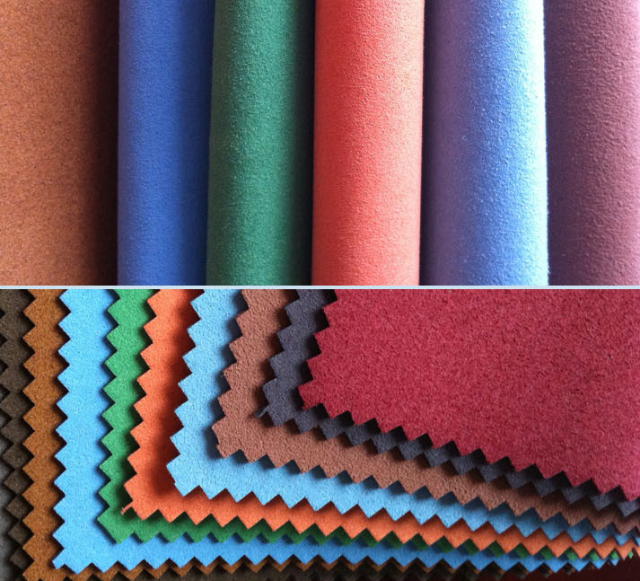 Suede Leather High Color Fastness Microfiber Suede Leather for Shoe Bag and Car Interior