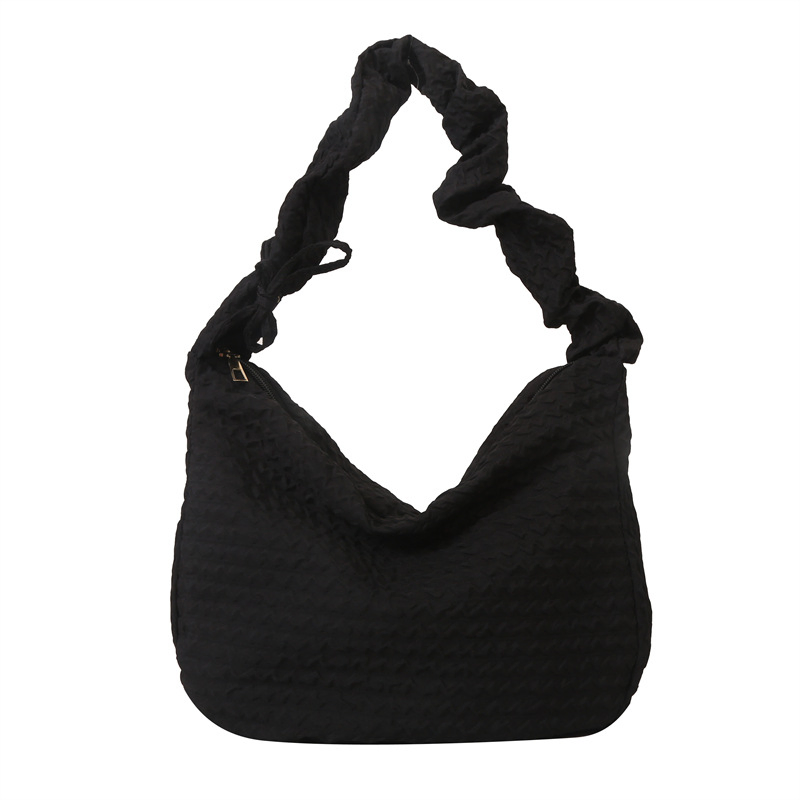 Xianghui Large Capacity and High Quality Fashionable Nylon Fabric Pleated Casual Bag