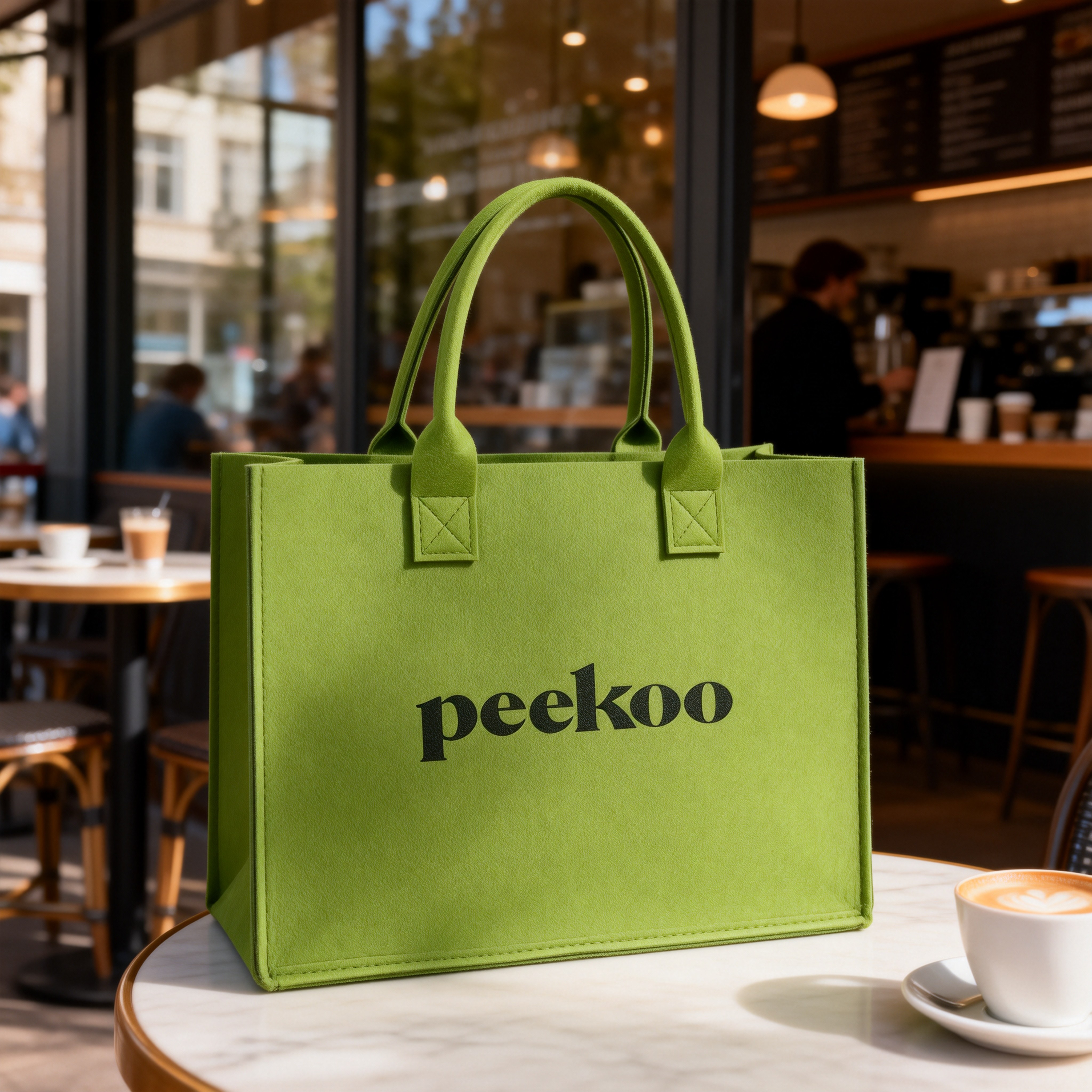 Hot Sell High Quality Colorful Leopard Pattern Eco-friendly Multi-function Shoulder Shopping Felt Tote Bag with Custom Logo
