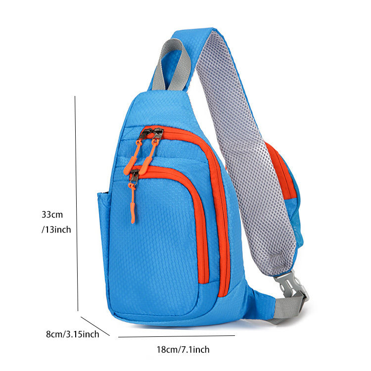 Custom Nylon Anti-Theft Fashion Large-Capacity Waterproof Zipper Closure Unisex Outdoor Sports Cycling Chest Bag