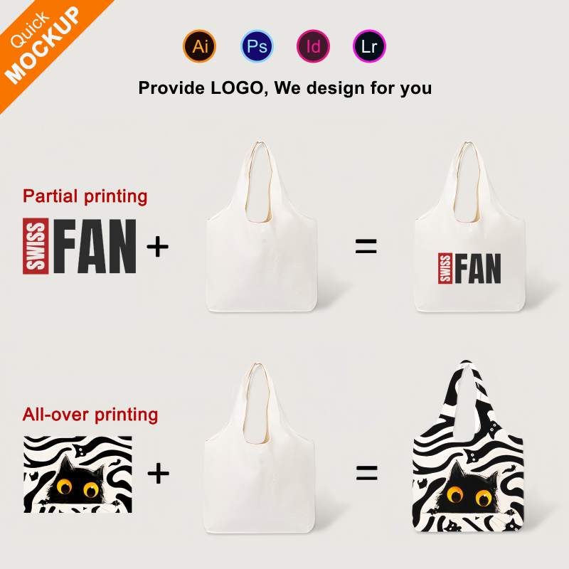 Wholesale Big Capacity Cotton Tote Bag Portable Canvas Shopping Bag with Custom Logo for T-Shirts Fashionable Gift Bag