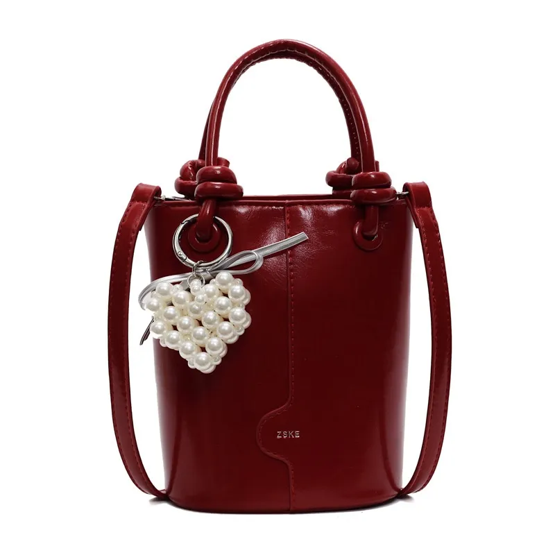 Mini Bucket Bag Minimalist All-Purpose Handbag Niche Western-Inspired One-Shoulder Messenger Bag