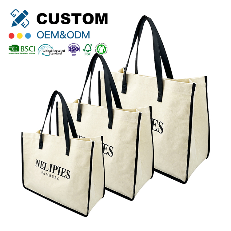Customized Reusable Cotton Tote Bag - Sustainable, Recyclable Canvas Shopping and Travel Carryall for Women