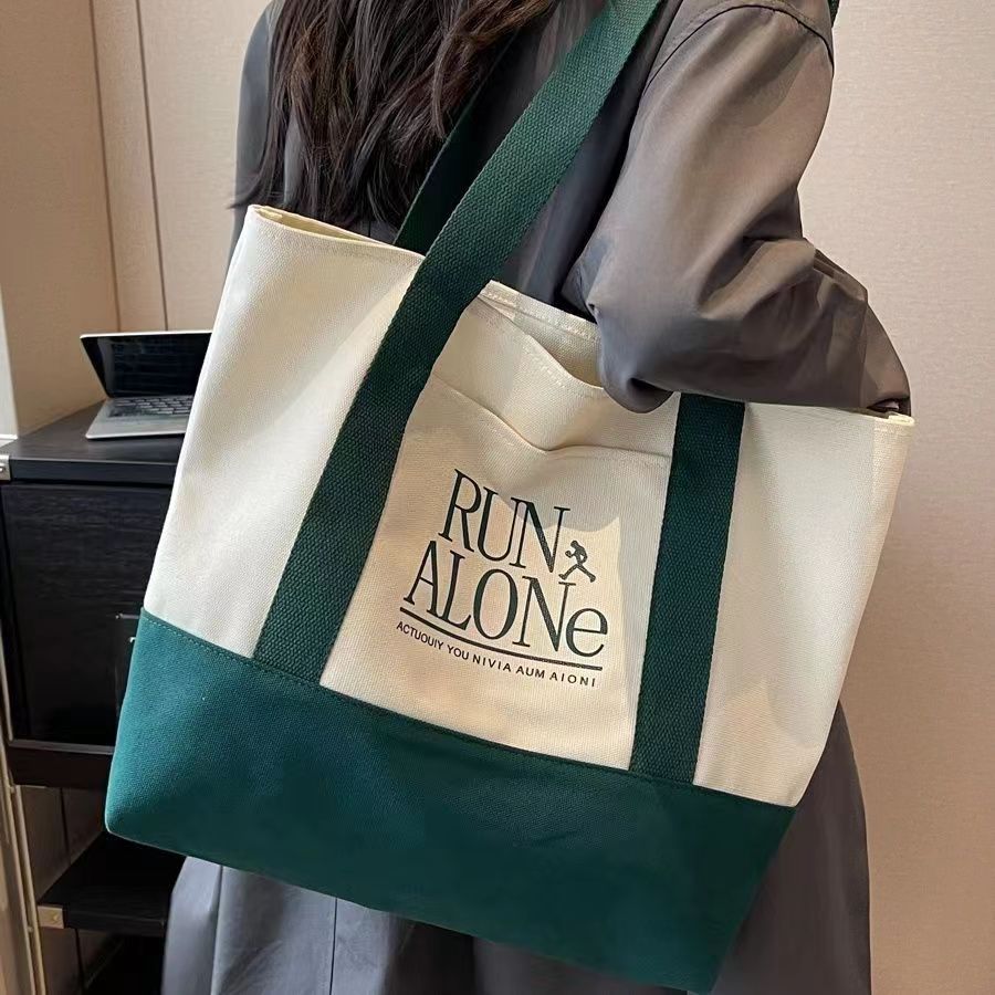 Fashion Eco Friendly Shopping Bag Grocery Canvas Bag with Pocket Cotton with Bags Custom Printed Logo