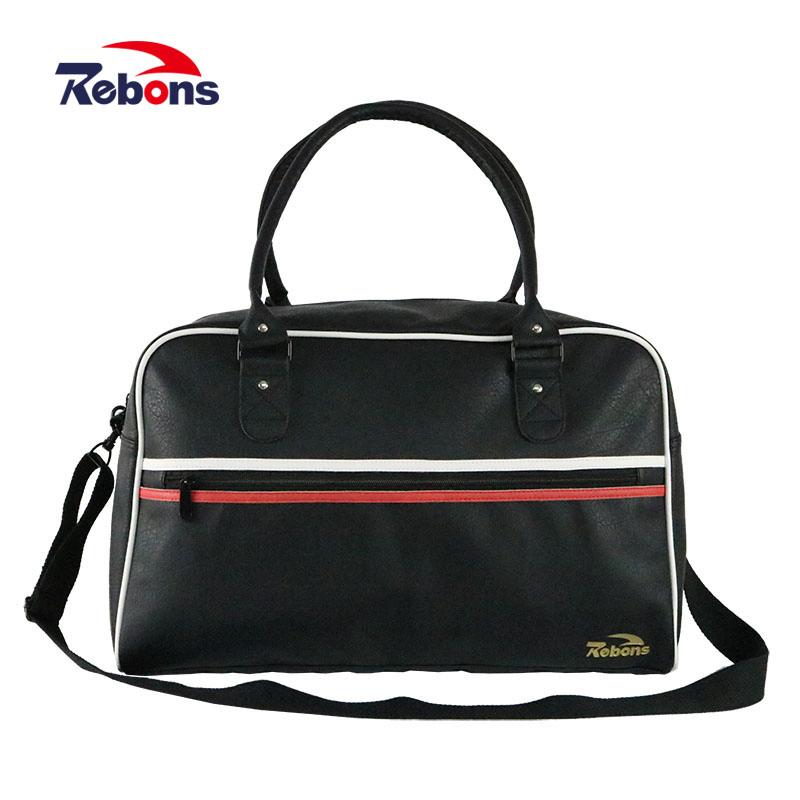 Custom Large Vegan PU Leather Travel Luggage Weekend Duffle Bag for Men