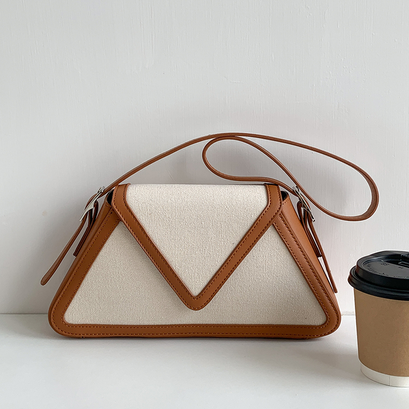Women'S Canvas Bags Ladies Fashion Crossbody Pu Leather Handbags Simple Korean Leather Hand Shoulder Bag