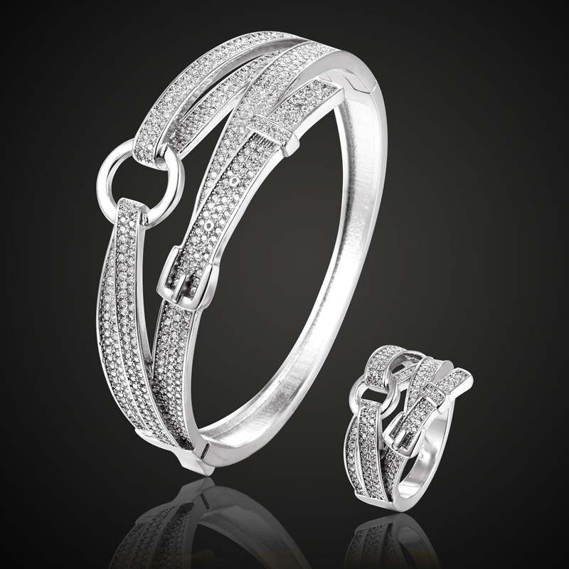 New Arrivals Fashion Jewelry Multi Layers Belt Zircon Bangle Ring Accessories for Women