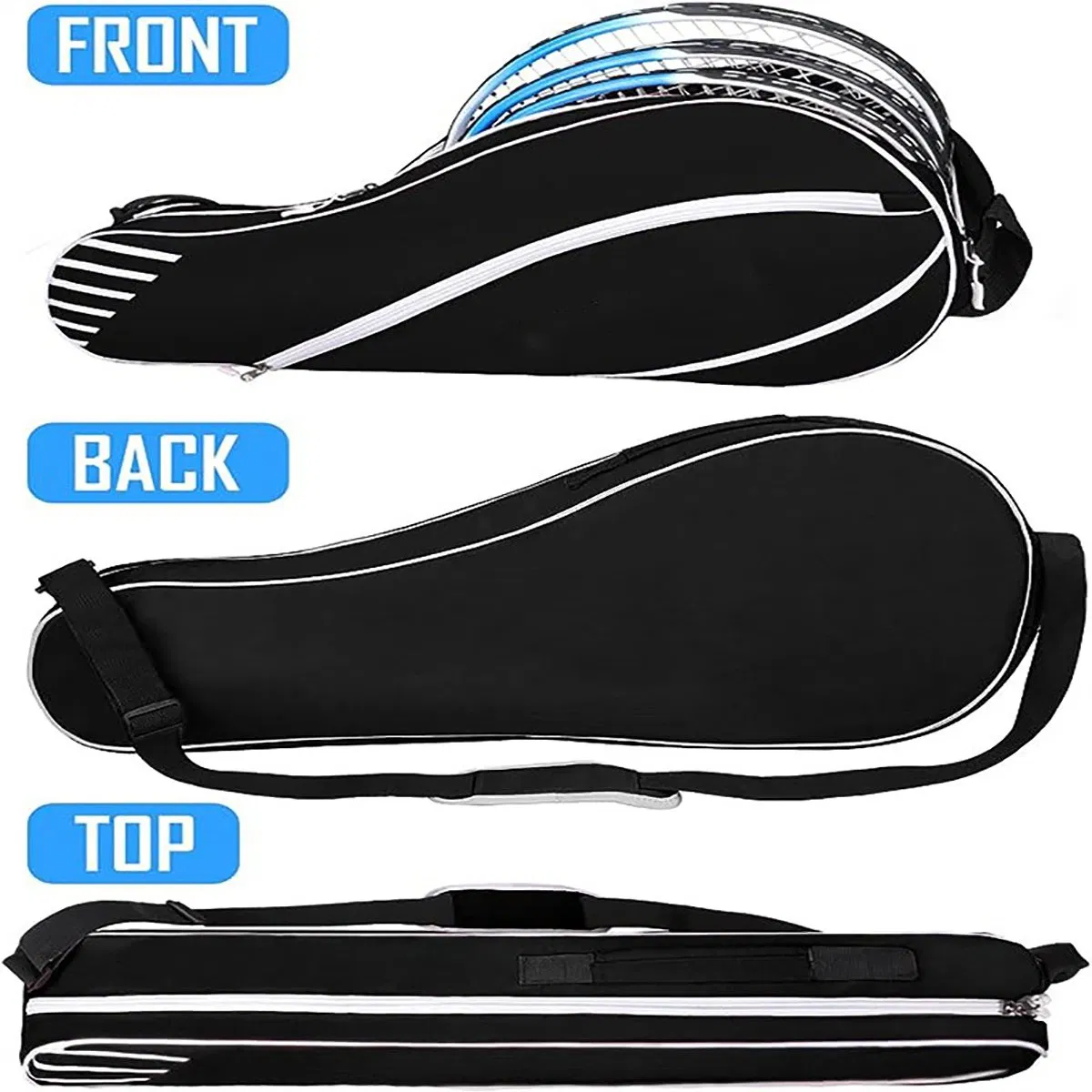 SJ-YB2162 Wholesale Custom 600D Polyester Hand Bill Shoulder Tennis Badminton Racket Bag