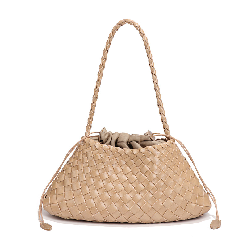 Trendy Chic Ladies Elegantdesigner Shoulder Vegan Leather Fashion Retro Casual High Quality Woven Handbag Braided Luxury Women Premium Bag