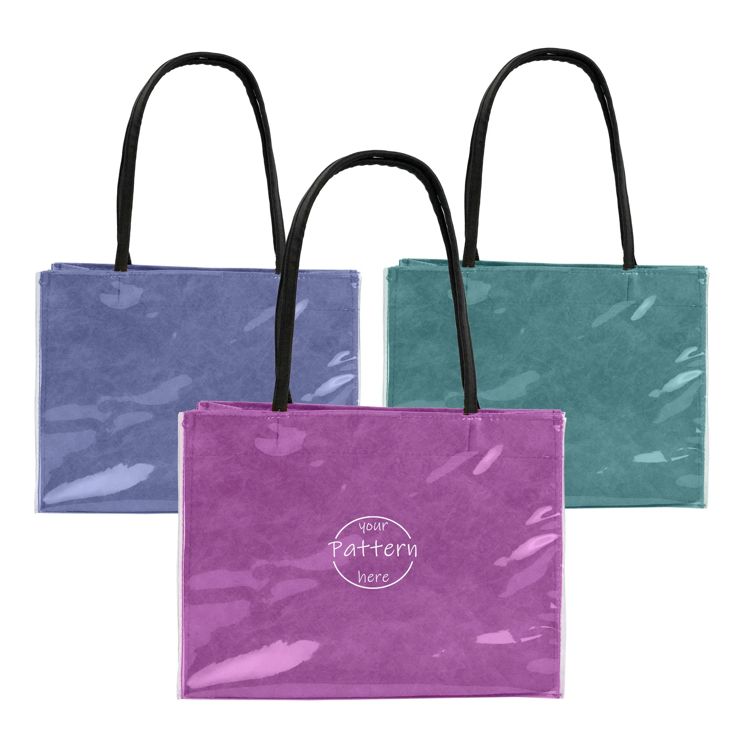 Large Reusable Waterproof Tyvek Tote Bag PVC Trim Spacious Stylish for Every Occasion Washable PVC Coated Tyvekbag