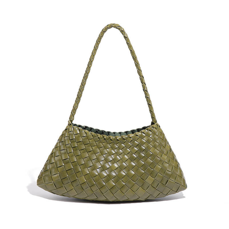 Trendy Chic Ladies Elegantdesigner Shoulder Vegan Leather Fashion Retro Casual High Quality Woven Handbag Braided Luxury Women Premium Bag
