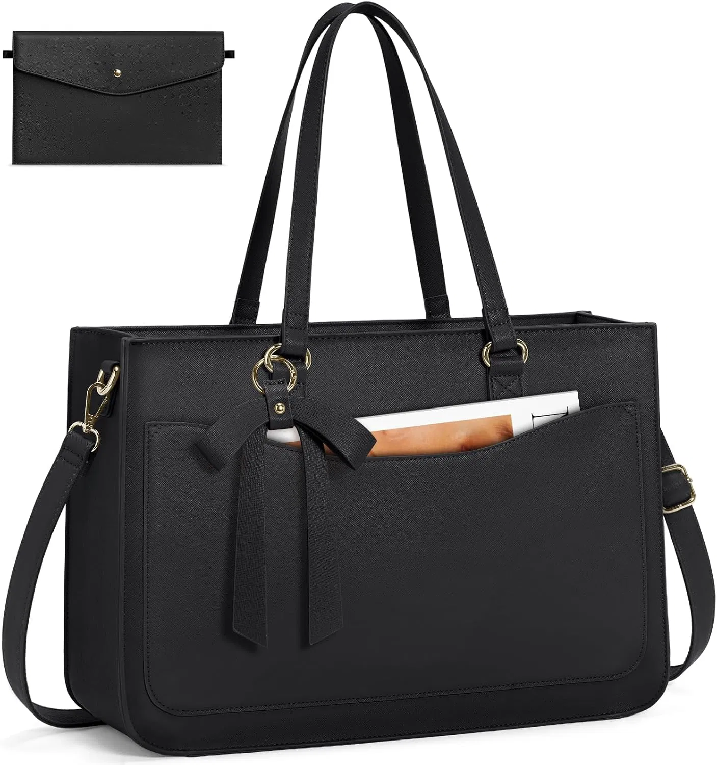 Commuter Bag Business Office Briefcase Large Capacity Handbag Shoulder Bag Professional Office