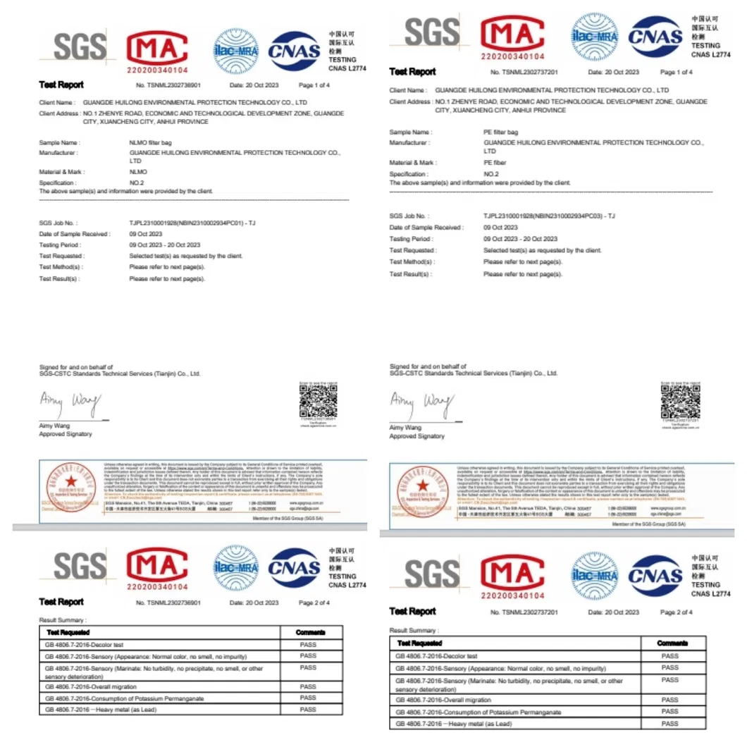 SGS Certification Report