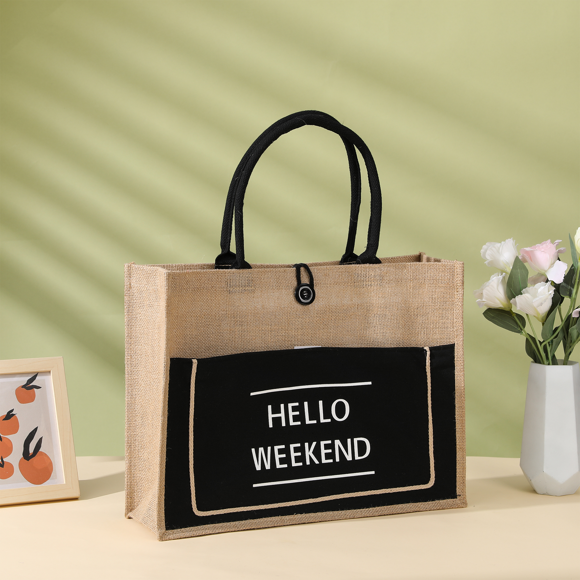 Custom Eco-Friendly Cotton Canvas Tote Bag Medium Durable Fashionable Handbag Logo Wind Simplicity Style Outdoor Shopping Zipper