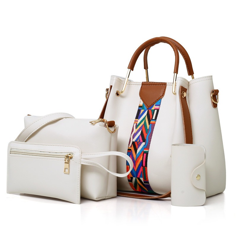 Genuine Leather Handbag Manufacturer Factories Custom Wholesale OEM/ODM Low MOQ Real Cowhide Wide Strap Bucket Bag Set of 3