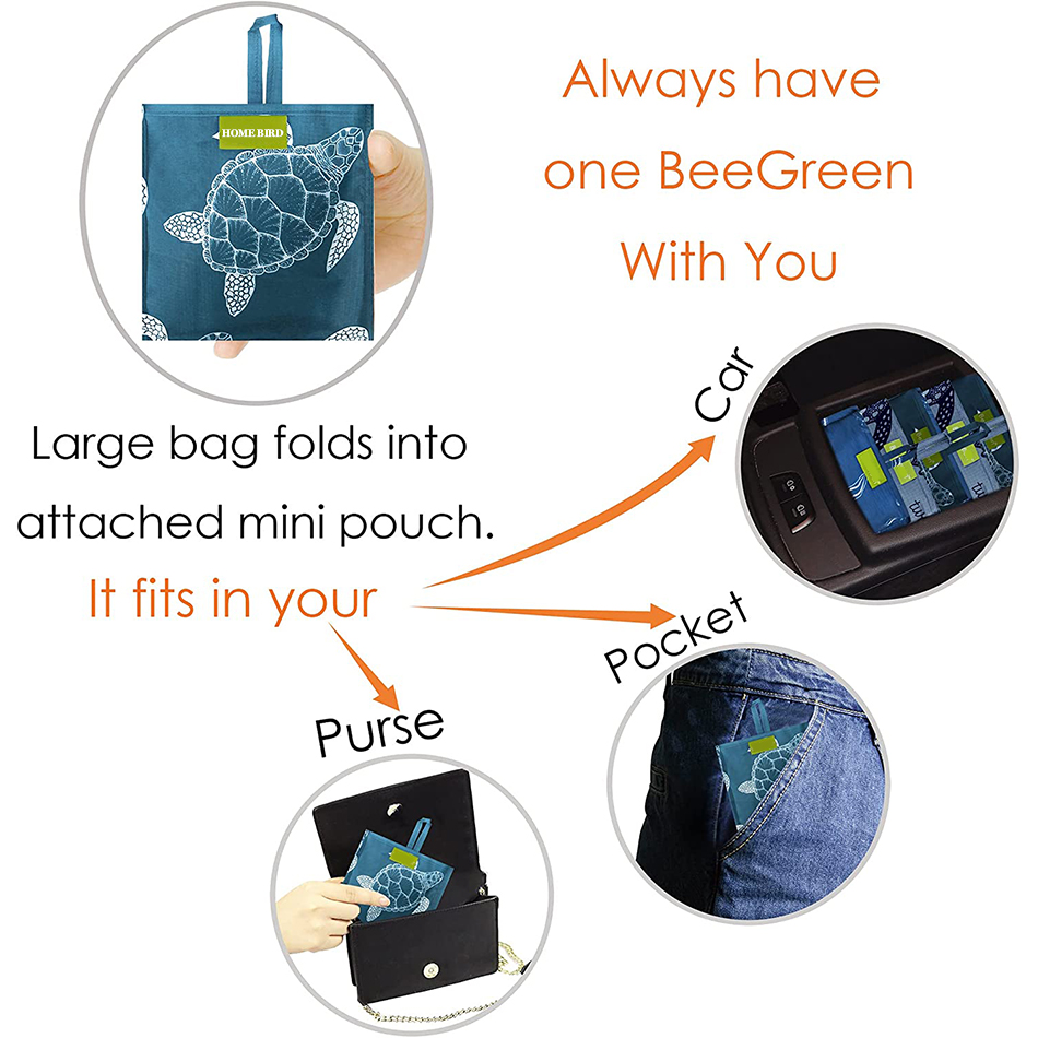 RPET foldable bag detail