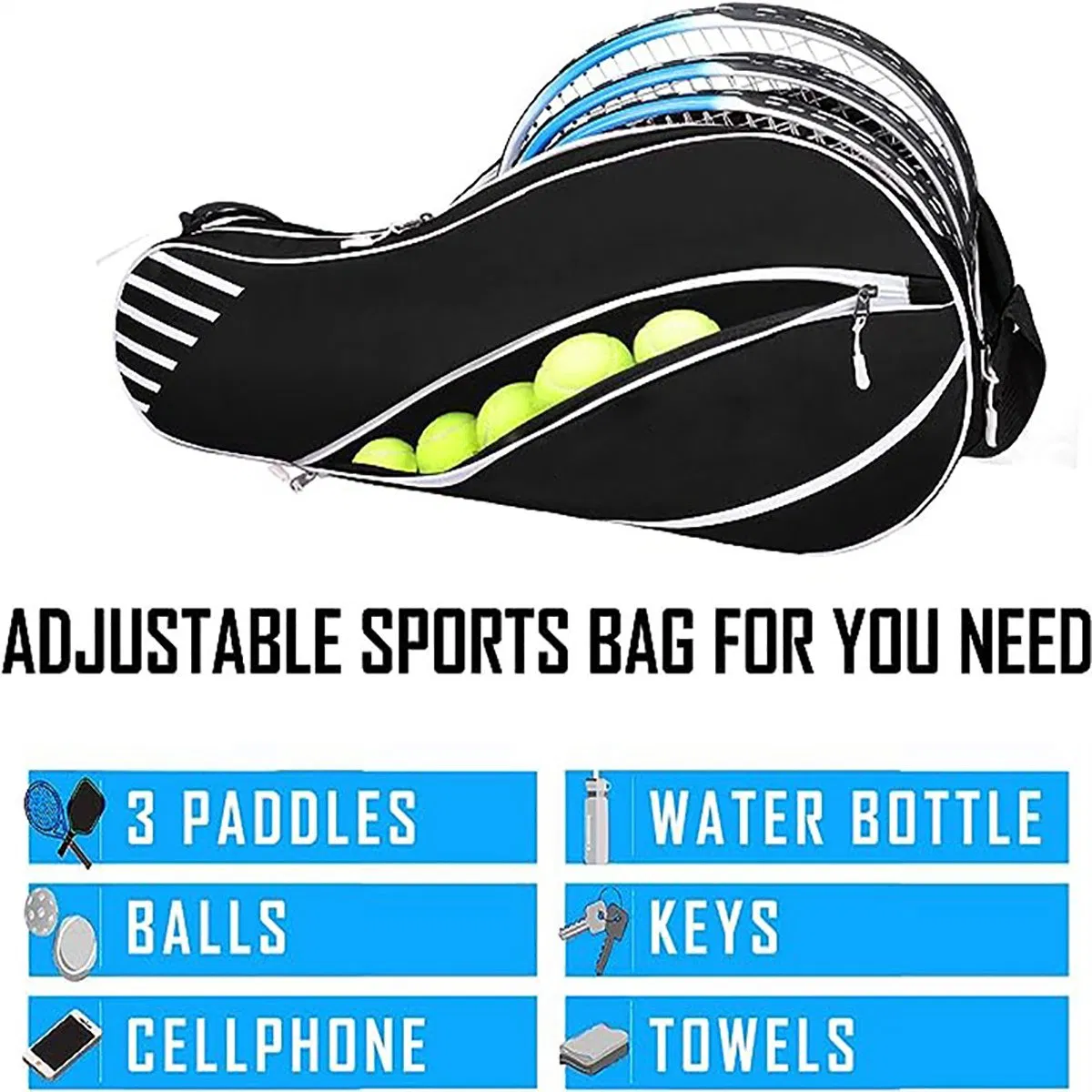 SJ-YB2162 Wholesale Custom 600D Polyester Hand Bill Shoulder Tennis Badminton Racket Bag