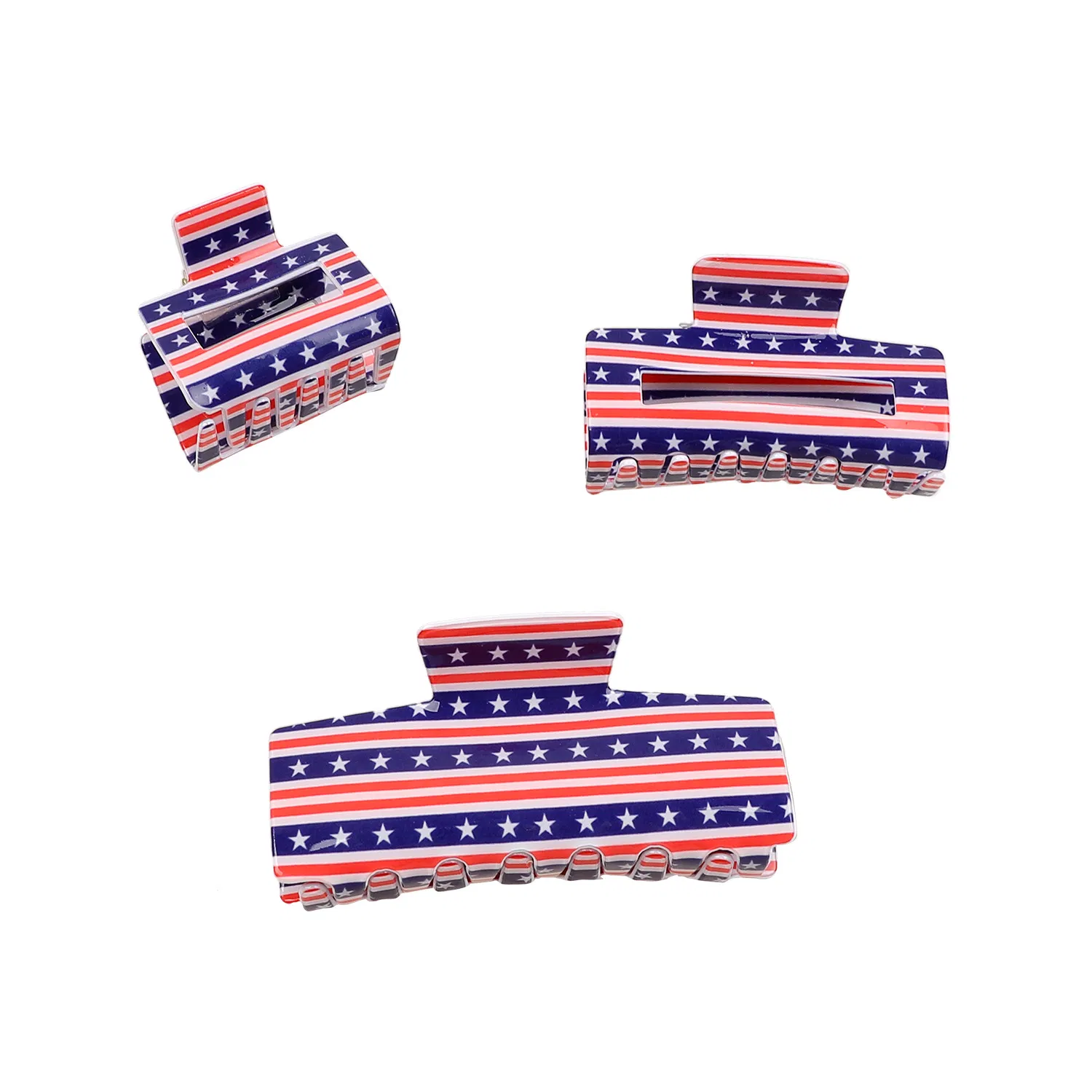 2026 Football World Cups USA Flag Hair Clip Premium Acrylic Updo Claw Clip Hair Accessory
