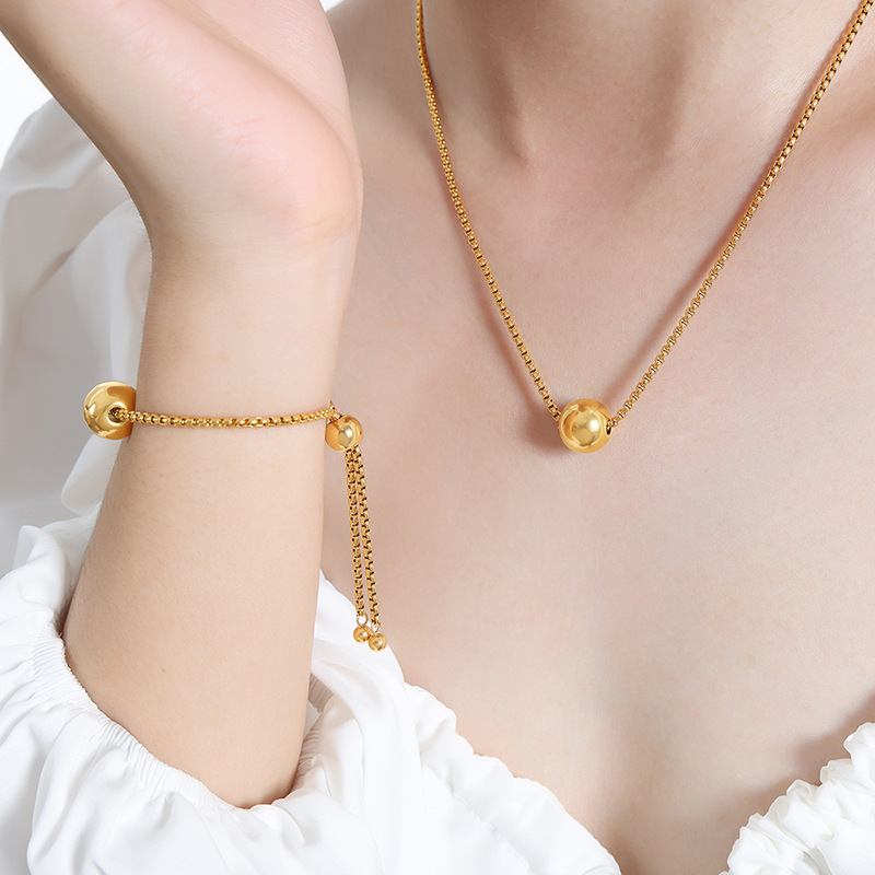 SSeeSY OEM ODM Wholesale Custom 18K Gold Plated Stainless Steel Women's Fashion Jewelry Earrings Bracelet Necklace Jewelry Sets