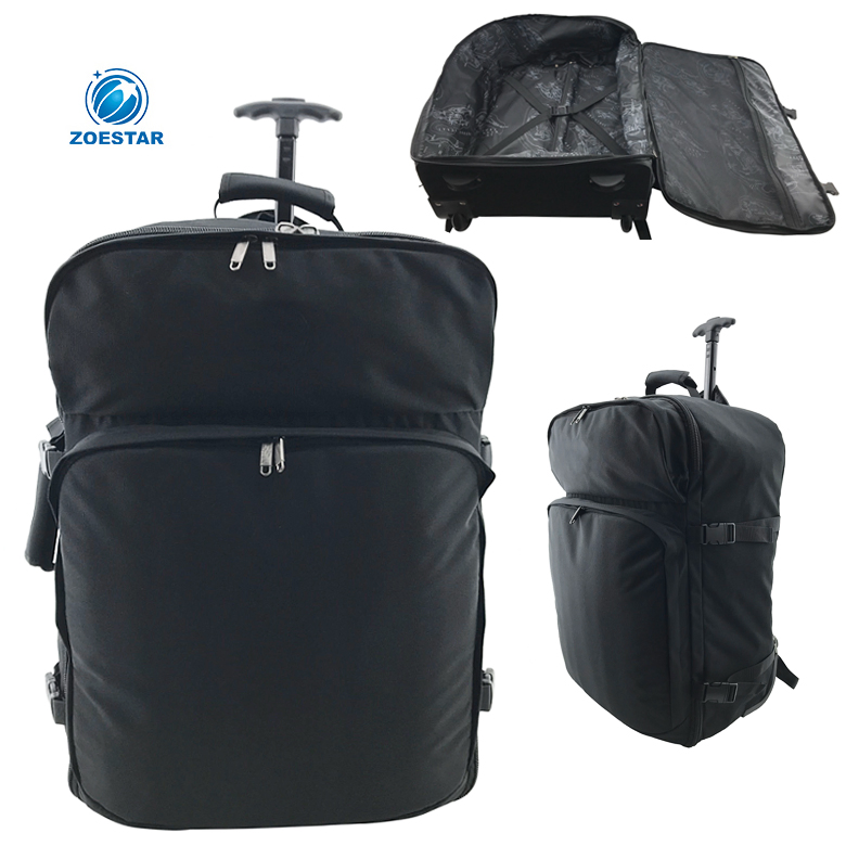 Professional Business Trip Laptop Compartment Secure Pocket Luggage Trolley Bag