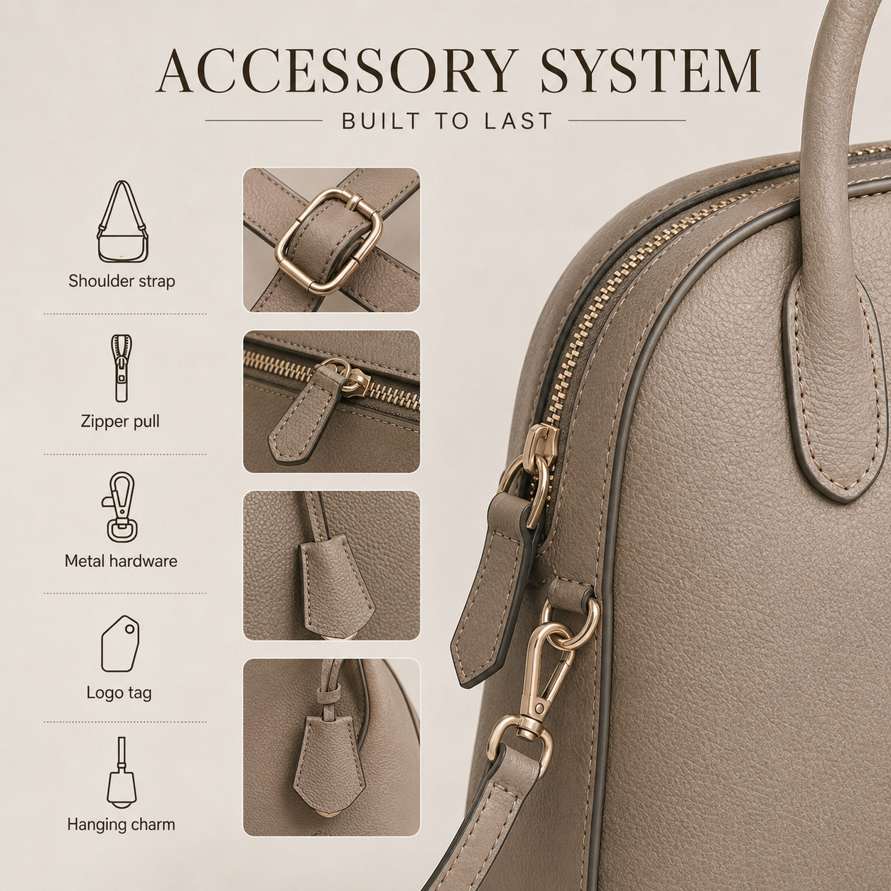 OEM Private Label Luxury Ladies Leather Handbag Collection for Work and Everyday Use with Custom logo Material and Color Options
