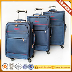 Durable Fabric Polyester 1680D Wheeled Trolley Luggage Bag Collection Soft Side Nylon 3 Pc Set 4 Spinner Travel Luggage
