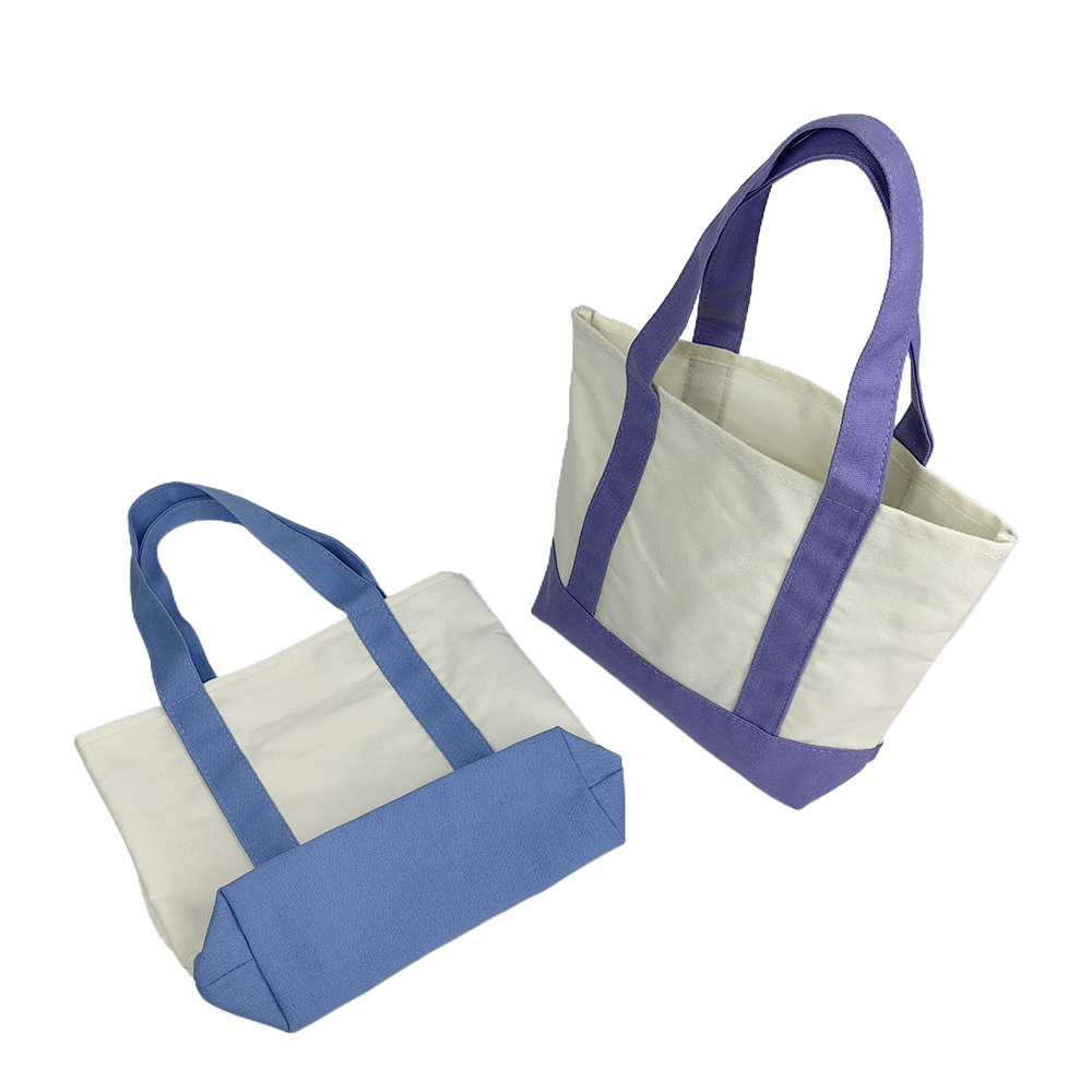Customized High Quality Embroidery Printed Shopping Mini Canvas Bag Custom Reusable Tote for Women Cotton Bags