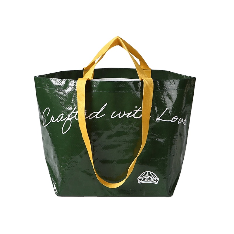 Heavy Duty Custom Design Fashion Shopping Bag Accept logo Printing Full Color Printing Reusable pp Woven Bag Laminated