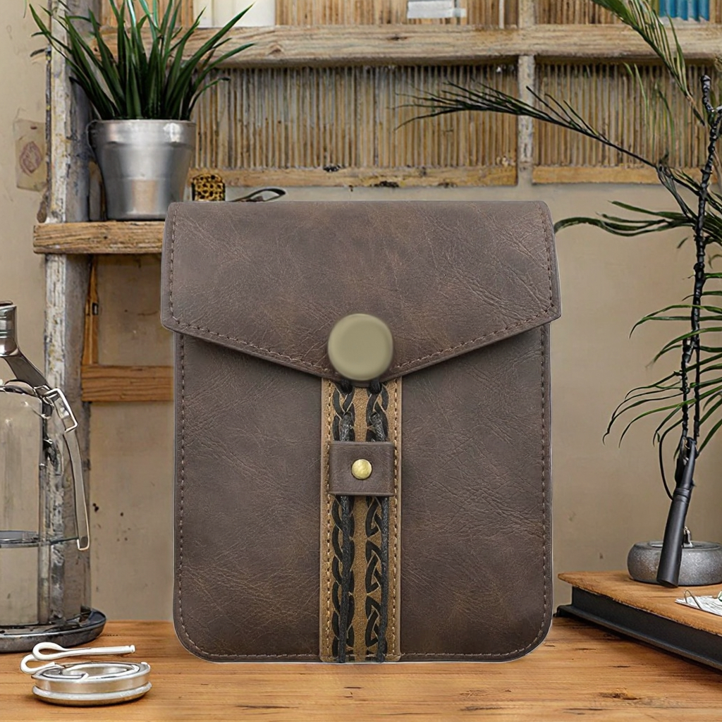Genuine Cowhide Leather Medieval Style Waterproof 17L Capacity OEM/ODM Lightweight Buckle Closure Handbag 3-Year Warranty