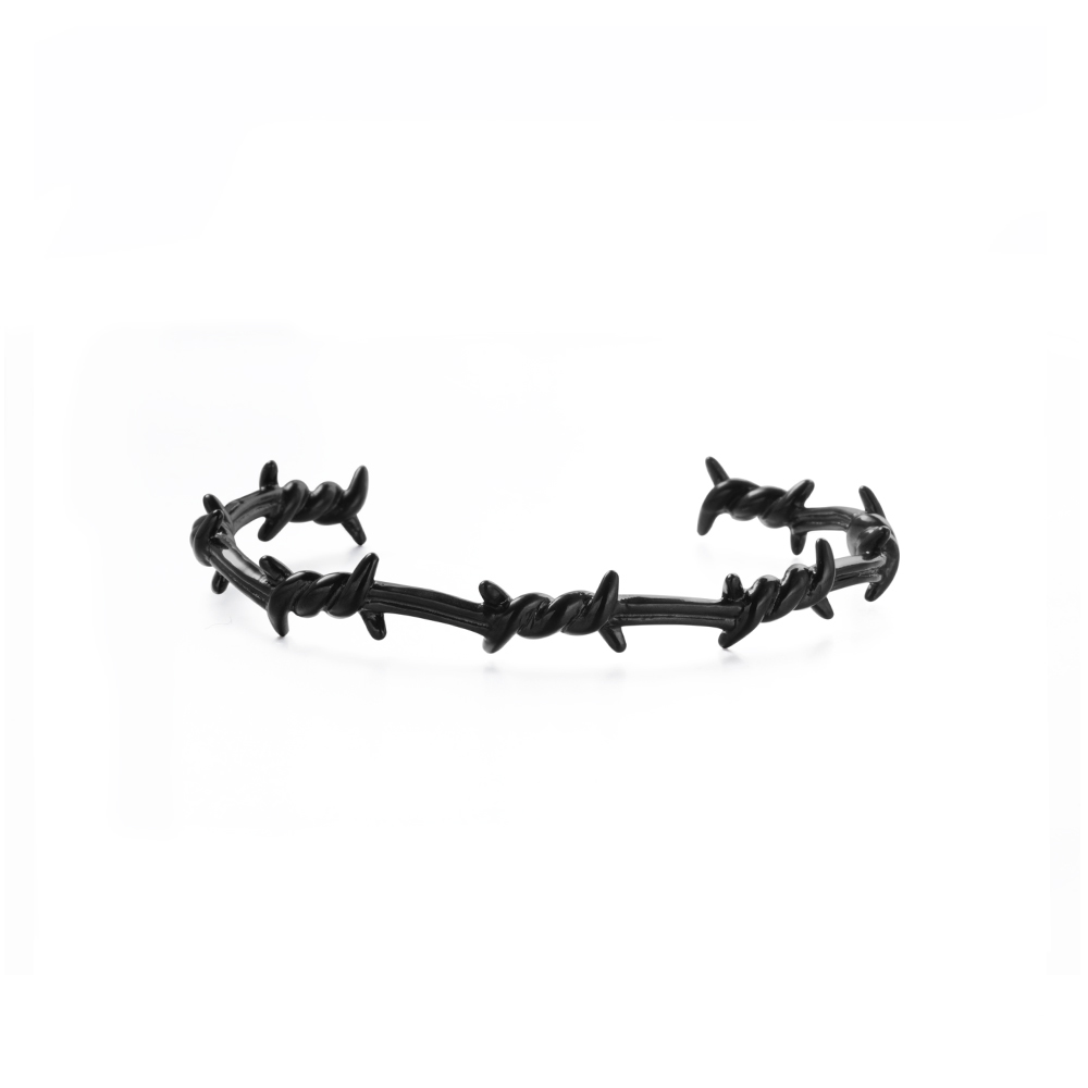 Craft Wolf Mens Women Twisted Thorn Bracelet Simple Fashion Couple Personality Open Bangle Custom Factory OEM ODM