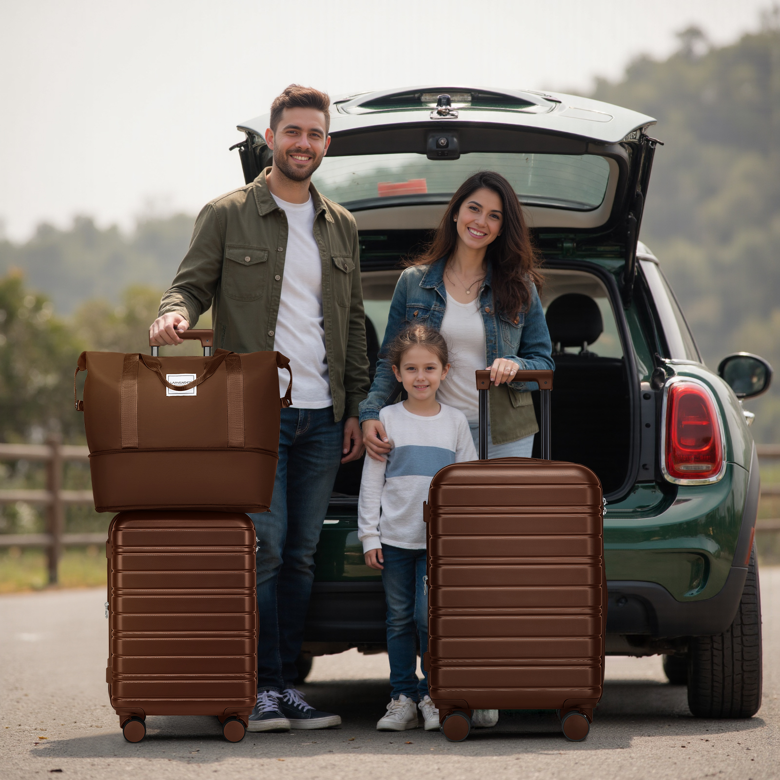 Stylish Mocha-Brown Luggage Sets: a Complete Collection of Durable Suitcases, Versatile Travel Bags, and Compact Valises