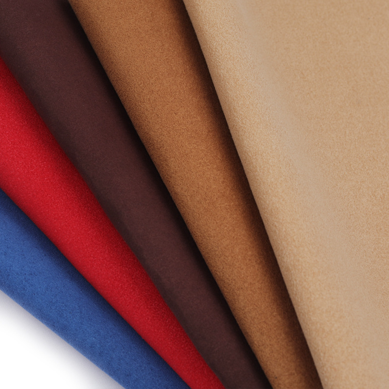 Suede Leather High Color Fastness Microfiber Suede Leather for Shoe Bag and Car Interior