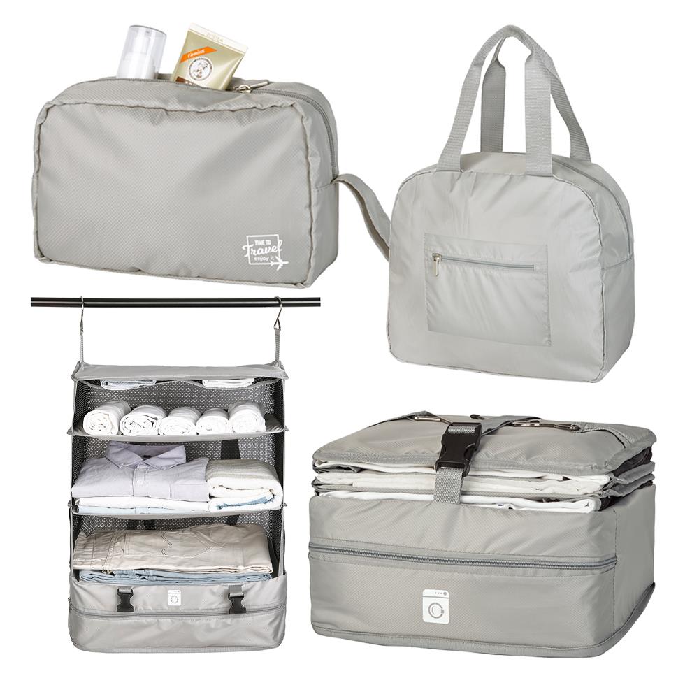 2023 Hot Sale Custom Logo Gym Weekend Collection Bag 4 Piece Packing Storage Bag Travel Organizer Set