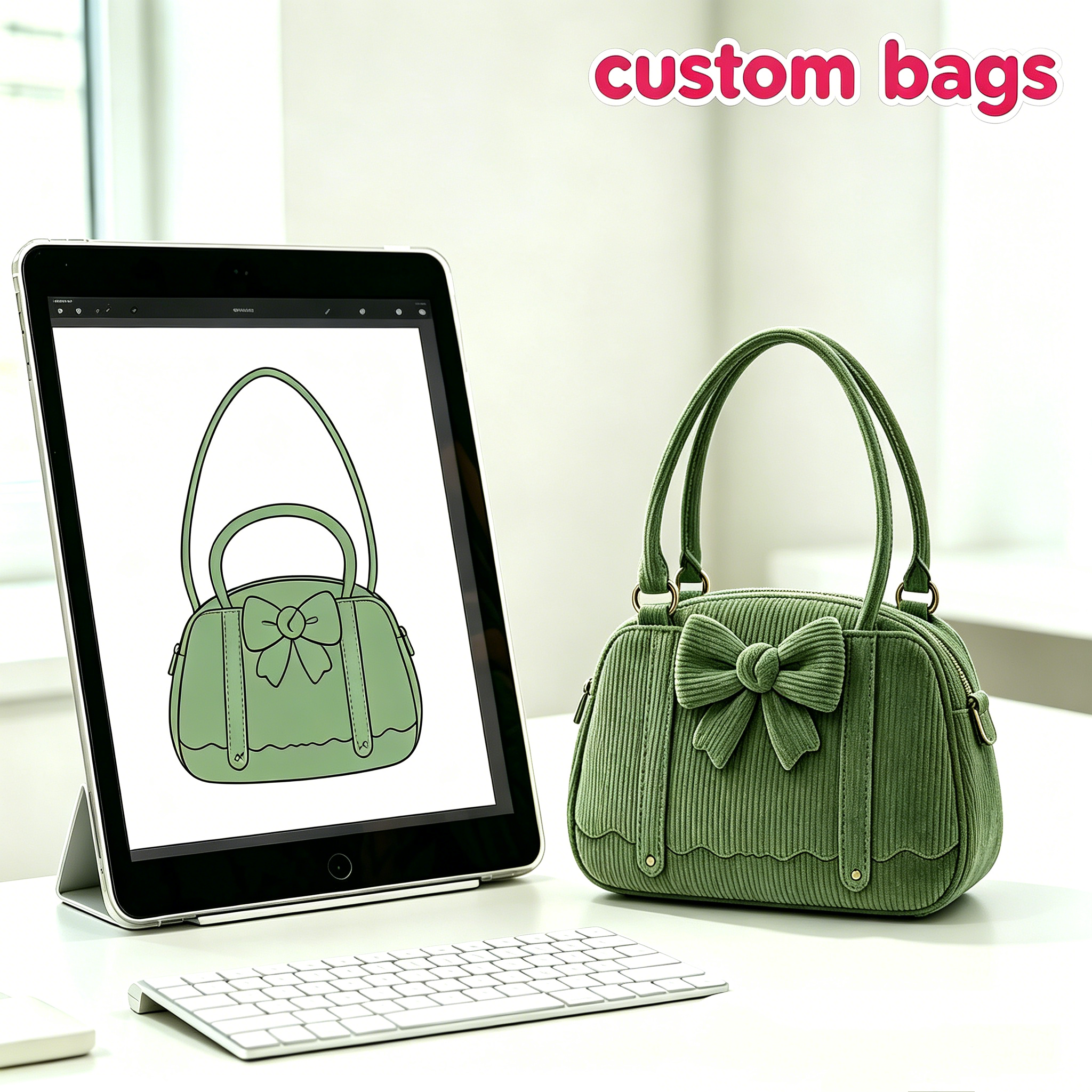 Custom Fluffy Bucket Bag OEM ODM Low MOQ Plush Handbag with Bow for Daily Use