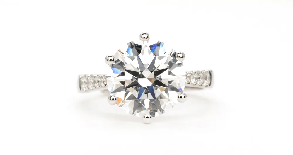 Premium Gifts 5CT Lab Diamond Ring Fashion Jewelry Women Accessories