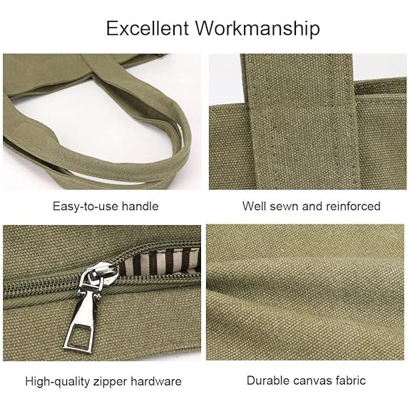 Fashion Design Large Capacity Tote Suitable Shopping Dating Working Kinds of Occasions Wholesale Canvas Tote Bag Sustainable
