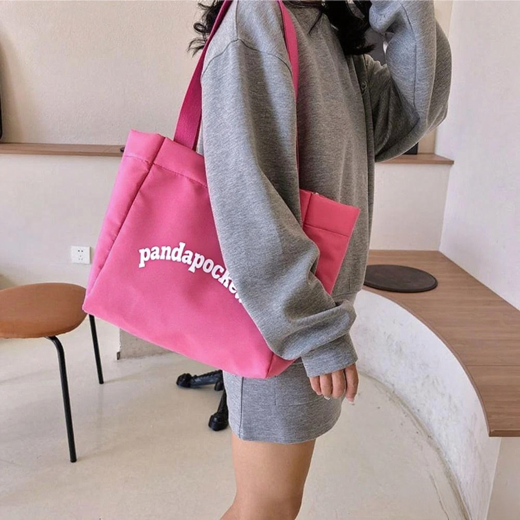 Handmade Customizable Eco-Friendly CE/ISO Certified Women's Oxford Canvas Tote Bags Zipper Fashion Accessory Custom Letter