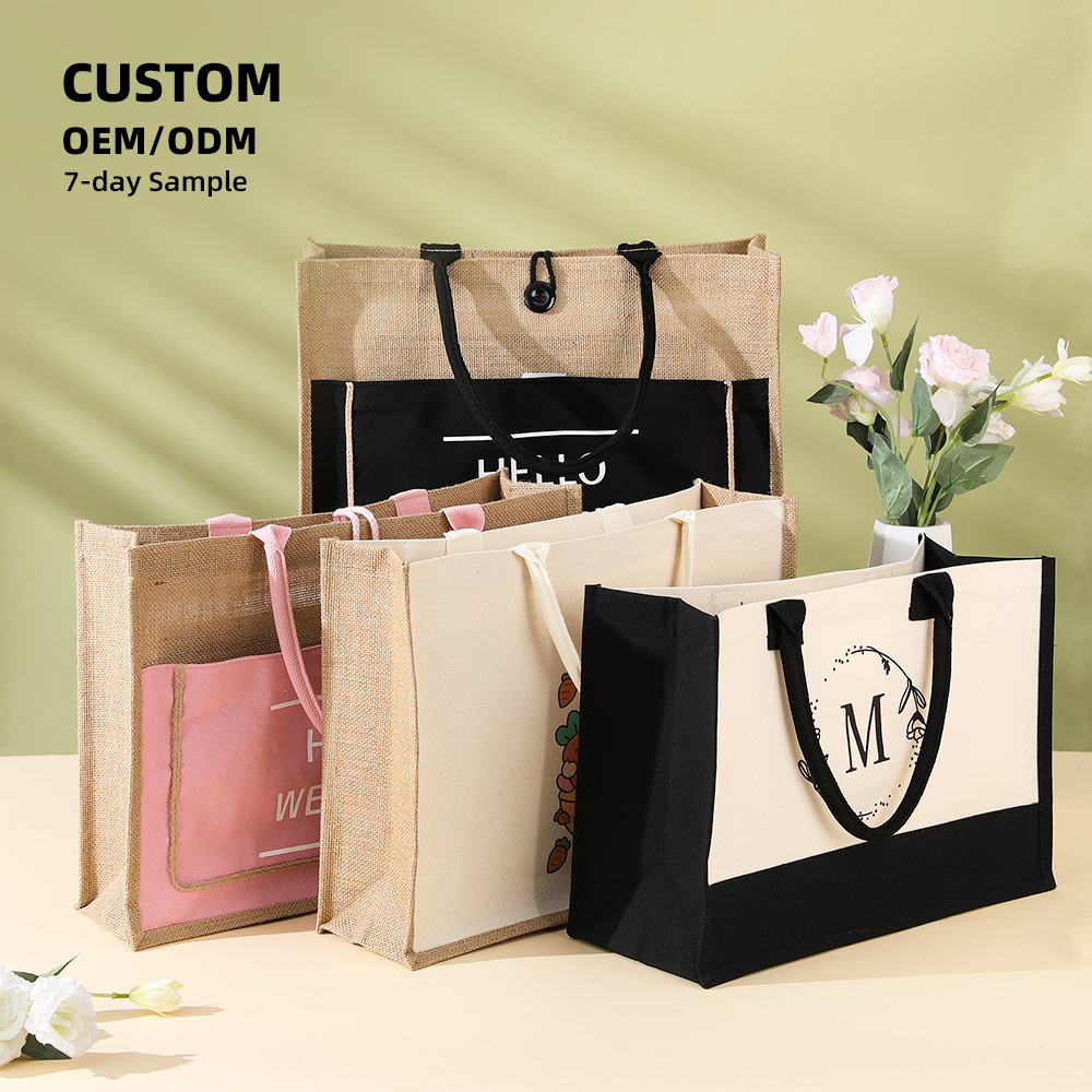 Custom Eco-Friendly Cotton Canvas Tote Bag Medium Durable Fashionable Handbag Logo Wind Simplicity Style Outdoor Shopping Zipper