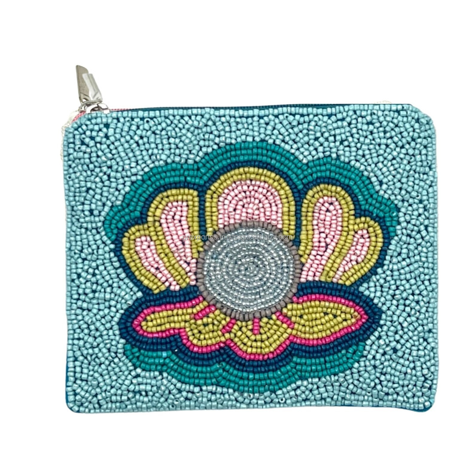 Luxury Floral Handmade Beaded Clutch Bag Embroidered Seed Bead Evening Purse Party Wedding Designer Luxury Fashion Wholesale