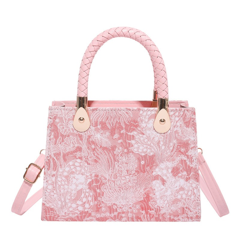 Leather Bag Manufacturer Factories in China Custom Wholesale OEM Low MOQ Embroidery Jacquard Braided Handle Women's Handbags