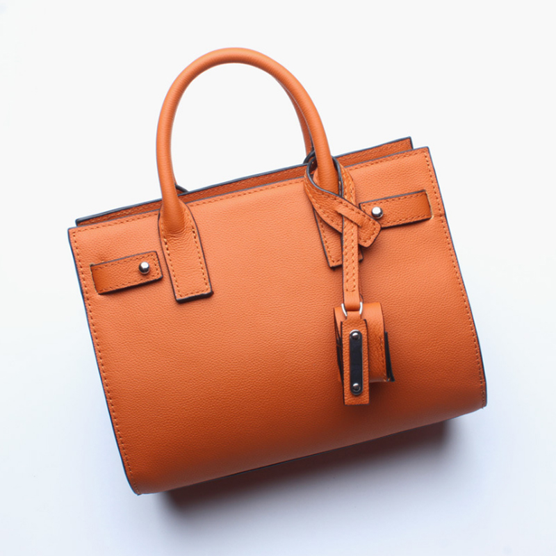 Luxury Vintage Convertible Leather Shoulder Bag Cowhide Leather Brand Women's Business Daily Travel Briefcase