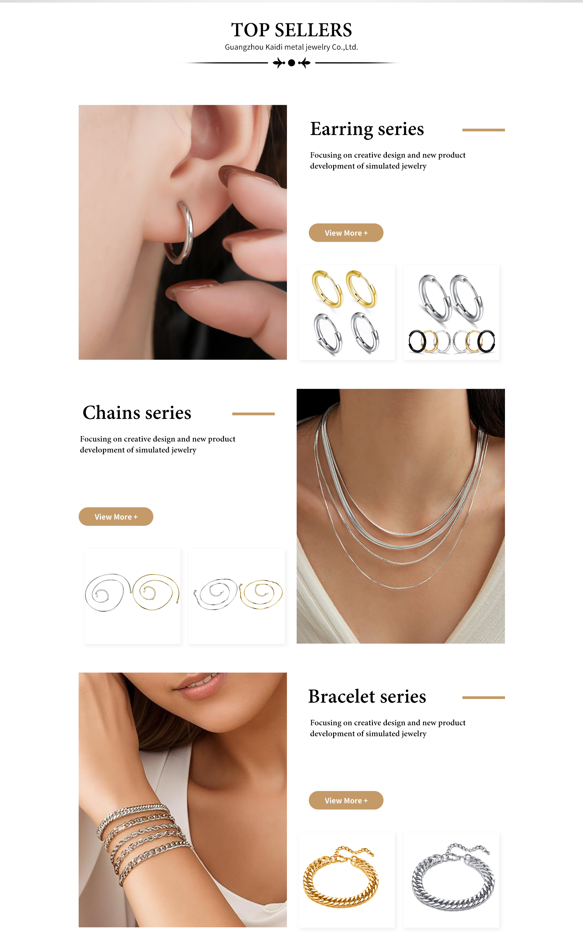 Earrings, Necklaces and Bracelets Collection